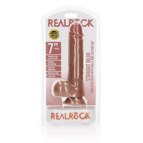RealRock - Proste realistyczne dildo z jądrami i przyssawką 18 cm RealRock by Shots RealRock - Proste realistyczne dildo z jądrami i przyssawką 18 cm RealRock by Shots