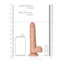 RealRock - Proste realistyczne dildo z jądrami i przyssawką 18 cm RealRock by Shots