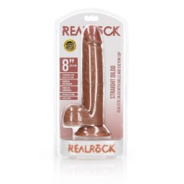 RealRock - Proste realistyczne dildo z jądrami i przyssawką 20,5 cm RealRock by Shots