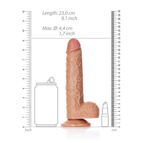 RealRock - Proste realistyczne dildo z jądrami i przyssawką 20,5 cm RealRock by Shots RealRock - Proste realistyczne dildo z jądrami i przyssawką 20,5 cm RealRock by Shots