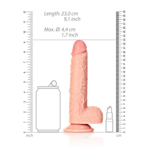 RealRock - Proste realistyczne dildo z jądrami i przyssawką 20,5 cm RealRock by Shots RealRock - Proste realistyczne dildo z jądrami i przyssawką 20,5 cm RealRock by Shots