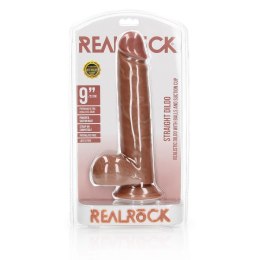 RealRock - Proste realistyczne dildo z jądrami i przyssawką 23 cm RealRock by Shots