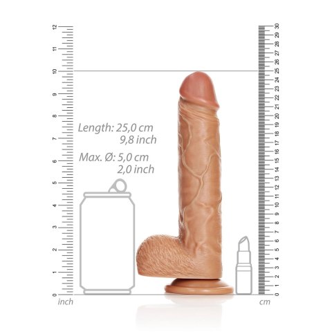 RealRock - Proste realistyczne dildo z jądrami i przyssawką 23 cm RealRock by Shots RealRock - Proste realistyczne dildo z jądrami i przyssawką 23 cm RealRock by Shots