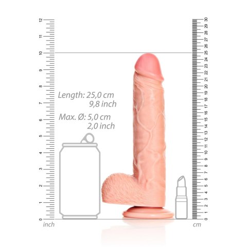 RealRock - Proste realistyczne dildo z jądrami i przyssawką 23 cm RealRock by Shots RealRock - Proste realistyczne dildo z jądrami i przyssawką 23 cm RealRock by Shots