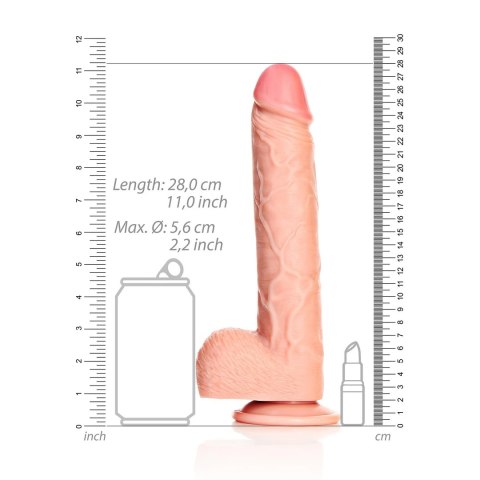 RealRock - Proste realistyczne dildo z jądrami i przyssawką 25,5 cm RealRock by Shots RealRock - Proste realistyczne dildo z jądrami i przyssawką 25,5 cm RealRock by Shots