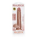 RealRock - Proste realistyczne dildo z jądrami i przyssawką 28 cm RealRock by Shots