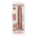 RealRock - Proste realistyczne dildo z jądrami i przyssawką 30,5 cm RealRock by Shots