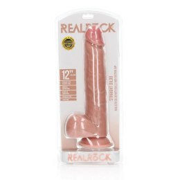 RealRock - Proste realistyczne dildo z jądrami i przyssawką 30,5 cm RealRock by Shots