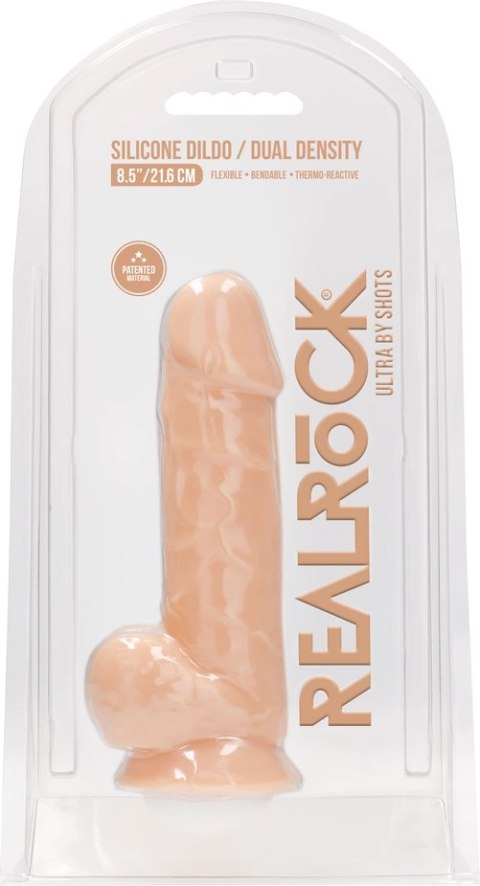 RealRock - Silikonowe dildo z jądrami 21,6 cm RealRock by Shots RealRock - Silikonowe dildo z jądrami 21,6 cm RealRock by Shots