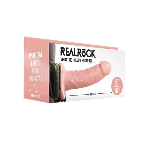 RealRock - Wibrator - dildo na pasku 15,5 cm RealRock by Shots RealRock - Wibrator - dildo na pasku 15,5 cm RealRock by Shots