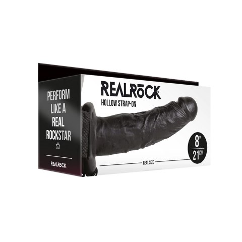RealRock - Wibrator - dildo na regulowanym pasku 20,5 cm RealRock by Shots RealRock - Wibrator - dildo na regulowanym pasku 20,5 cm RealRock by Shots
