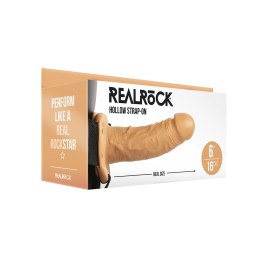 RealRock - Wibrator - dildo z jądrami na pasku 15,5 cm RealRock by Shots