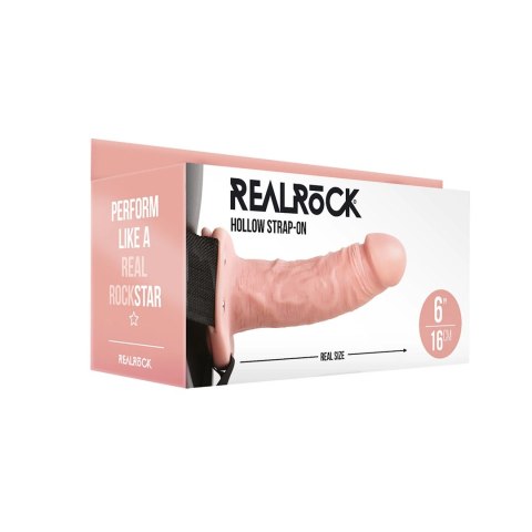 RealRock - Wibrator - dildo z jądrami na pasku 15,5 cm RealRock by Shots RealRock - Wibrator - dildo z jądrami na pasku 15,5 cm RealRock by Shots