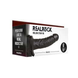 RealRock - Wibrator - dildo z jądrami na pasku 15,5 cm RealRock by Shots