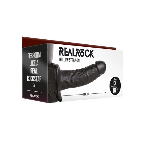 RealRock - Wibrator - dildo z jądrami na pasku 15,5 cm RealRock by Shots RealRock - Wibrator - dildo z jądrami na pasku 15,5 cm RealRock by Shots