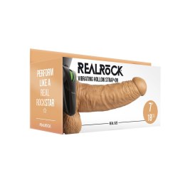 RealRock - Wibrator - dildo z jądrami na pasku 18 cm RealRock by Shots