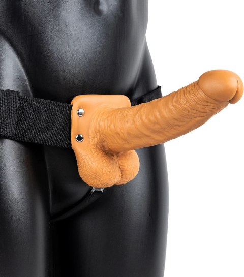 RealRock - Wibrator - dildo z jądrami na pasku 18 cm RealRock by Shots RealRock - Wibrator - dildo z jądrami na pasku 18 cm RealRock by Shots