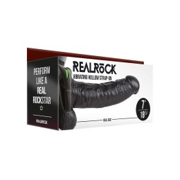 RealRock - Wibrator - dildo z jądrami na pasku 18 cm RealRock by Shots