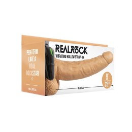 RealRock - Wibrator - dildo z jądrami na pasku 23 cm RealRock by Shots