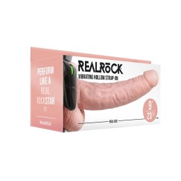 RealRock - Wibrator - dildo z jądrami na pasku 23 cm RealRock by Shots