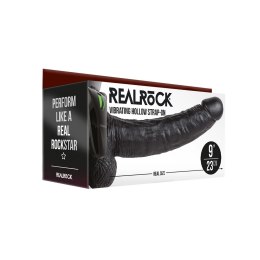 RealRock - Wibrator - dildo z jądrami na pasku 23 cm RealRock by Shots