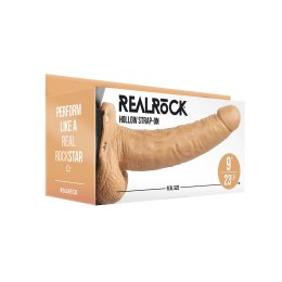 RealRock - Wibrator - dildo z jądrami na pasku 23 cm RealRock by Shots