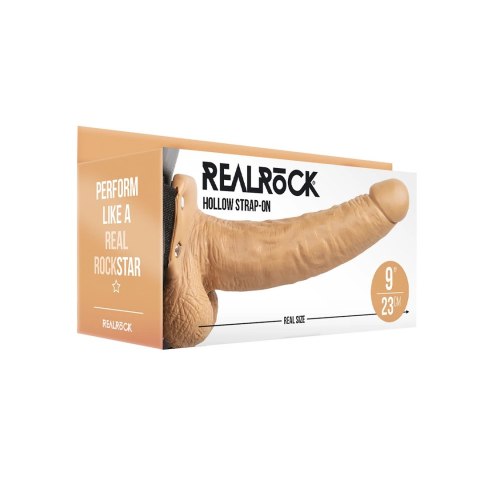 RealRock - Wibrator - dildo z jądrami na pasku 23 cm RealRock by Shots RealRock - Wibrator - dildo z jądrami na pasku 23 cm RealRock by Shots