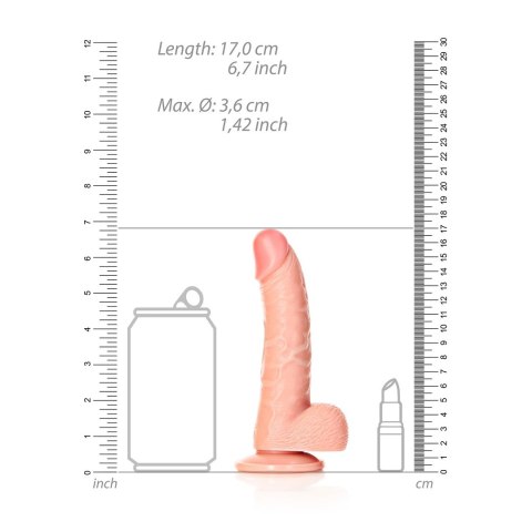 RealRock - Zakrzywione realistyczne dildo z jądrami i przyssawką 15,5 cm RealRock by Shots RealRock - Zakrzywione realistyczne dildo z jądrami i przyssawką 15,5 cm RealRock by Shots