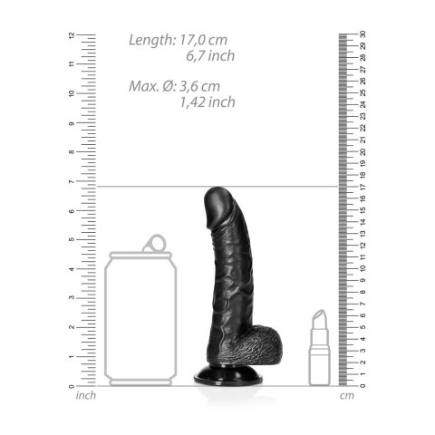 RealRock - Zakrzywione realistyczne dildo z jądrami i przyssawką 15,5 cm RealRock by Shots RealRock - Zakrzywione realistyczne dildo z jądrami i przyssawką 15,5 cm RealRock by Shots
