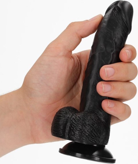 RealRock - Zakrzywione realistyczne dildo z jądrami i przyssawką 15,5 cm RealRock by Shots RealRock - Zakrzywione realistyczne dildo z jądrami i przyssawką 15,5 cm RealRock by Shots
