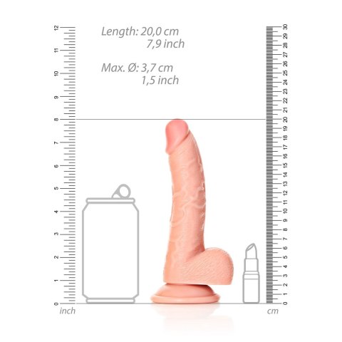 RealRock - Zakrzywione realistyczne dildo z jądrami i przyssawką 18 cm RealRock by Shots RealRock - Zakrzywione realistyczne dildo z jądrami i przyssawką 18 cm RealRock by Shots