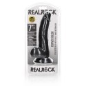 RealRock - Zakrzywione realistyczne dildo z jądrami i przyssawką 18 cm RealRock by Shots