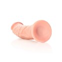 RealRock - Zakrzywione realistyczne dildo z jądrami i przyssawką 23 cm RealRock by Shots