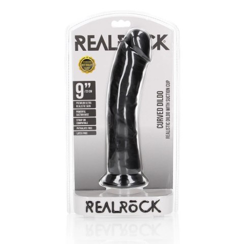 RealRock - Zakrzywione realistyczne dildo z jądrami i przyssawką 23 cm RealRock by Shots RealRock - Zakrzywione realistyczne dildo z jądrami i przyssawką 23 cm RealRock by Shots