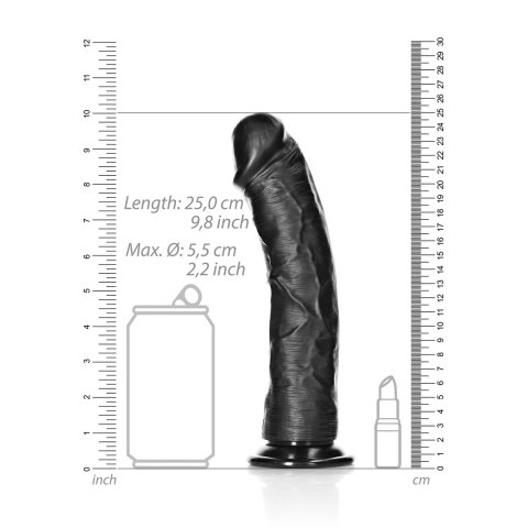 RealRock - Zakrzywione realistyczne dildo z jądrami i przyssawką 23 cm RealRock by Shots RealRock - Zakrzywione realistyczne dildo z jądrami i przyssawką 23 cm RealRock by Shots