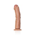 RealRock - Zakrzywione realistyczne dildo z jądrami i przyssawką 25,5 cm RealRock by Shots