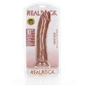 RealRock - Zakrzywione realistyczne dildo z jądrami i przyssawką 25,5 cm RealRock by Shots