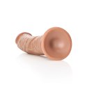 RealRock - Zakrzywione realistyczne dildo z jądrami i przyssawką 25,5 cm RealRock by Shots