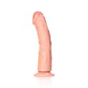 RealRock - Zakrzywione realistyczne dildo z jądrami i przyssawką 25,5 cm RealRock by Shots