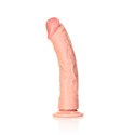 RealRock - Zakrzywione realistyczne dildo z jądrami i przyssawką 25,5 cm RealRock by Shots