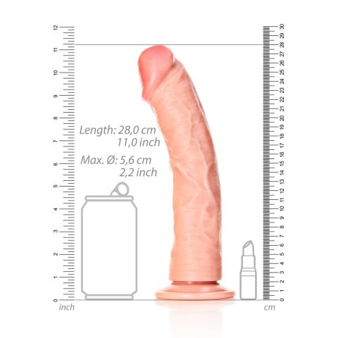 RealRock - Zakrzywione realistyczne dildo z jądrami i przyssawką 25,5 cm RealRock by Shots RealRock - Zakrzywione realistyczne dildo z jądrami i przyssawką 25,5 cm RealRock by Shots