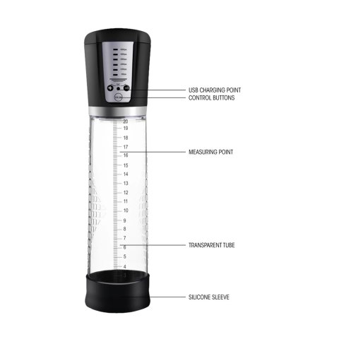Automatyczna pompka Premium z możliwością ładowania 29cm - Pumped by shots Pumped by Shots Automatyczna pompka Premium z możliwością ładowania 29cm - Pumped by shots Pumped by Shots