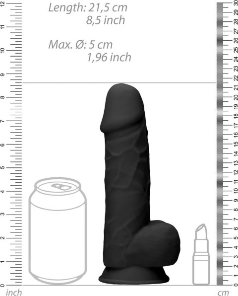 RealRock - Silikonowe dildo z jądrami 21,6 cm RealRock by Shots RealRock - Silikonowe dildo z jądrami 21,6 cm RealRock by Shots