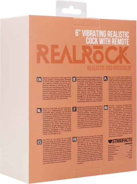 RealRock - Wibrujące realistyczne dildo z jądrami - z pilotem 15 cm RealRock by Shots RealRock - Wibrujące realistyczne dildo z jądrami - z pilotem 15 cm RealRock by Shots