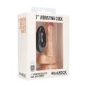 RealRock - Wibrujące realistyczne dildo z jądrami - z pilotem 18 cm RealRock by Shots