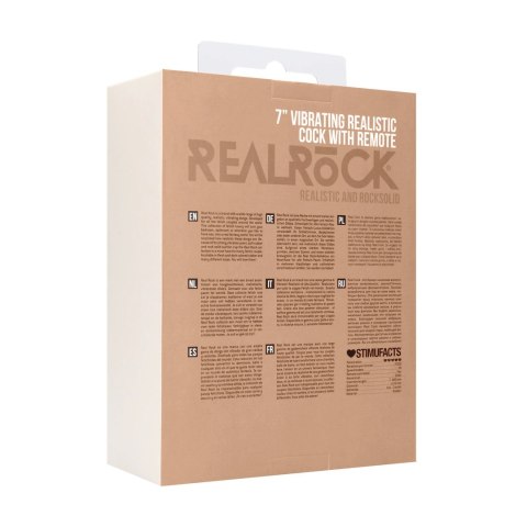 RealRock - Wibrujące realistyczne dildo z jądrami - z pilotem 18 cm RealRock by Shots RealRock - Wibrujące realistyczne dildo z jądrami - z pilotem 18 cm RealRock by Shots