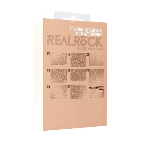 RealRock - Wibrujące realistyczne dildo z jądrami - z pilotem 20 cm RealRock by Shots RealRock - Wibrujące realistyczne dildo z jądrami - z pilotem 20 cm RealRock by Shots