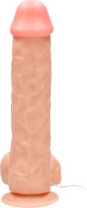 RealRock - Wibrujące realistyczne dildo z jądrami - z pilotem 28 cm RealRock by Shots