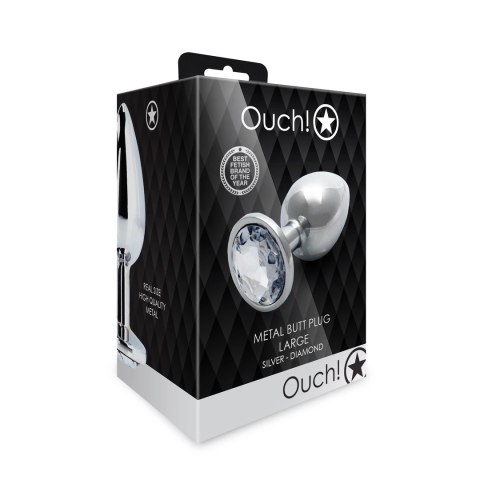 Ouch! - Metalowy korek analny - Okąrgły - Duży Ouch! by Shots Ouch! - Metalowy korek analny - Okąrgły - Duży Ouch! by Shots