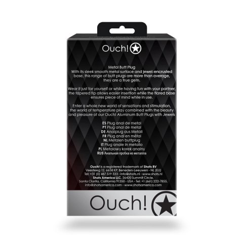 Ouch! - Metalowy korek analny - Okąrgły - Duży Ouch! by Shots Ouch! - Metalowy korek analny - Okąrgły - Duży Ouch! by Shots